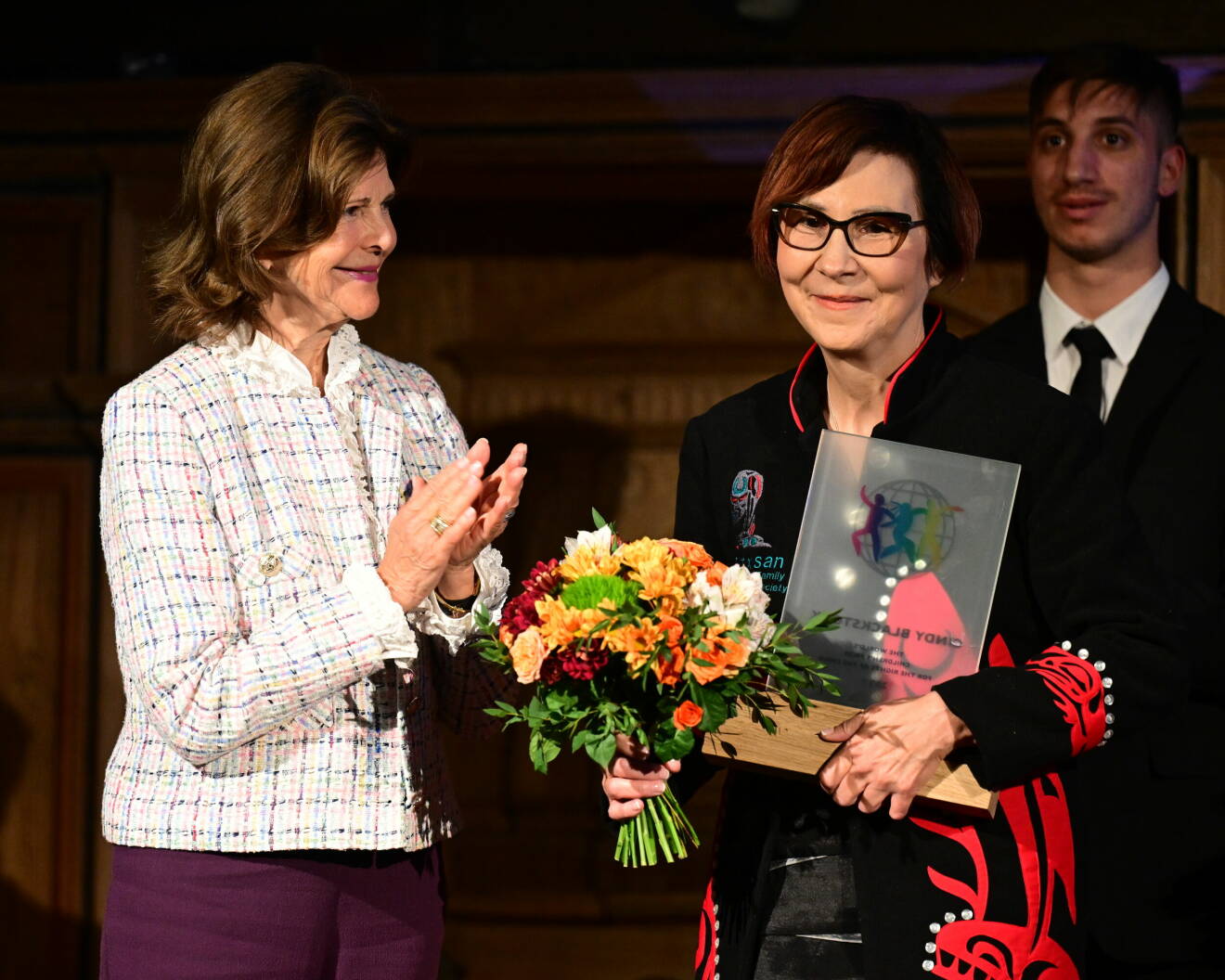 Drottning Silvia med Cindy Blackstock – mottagare av World Children’s Prize 2023