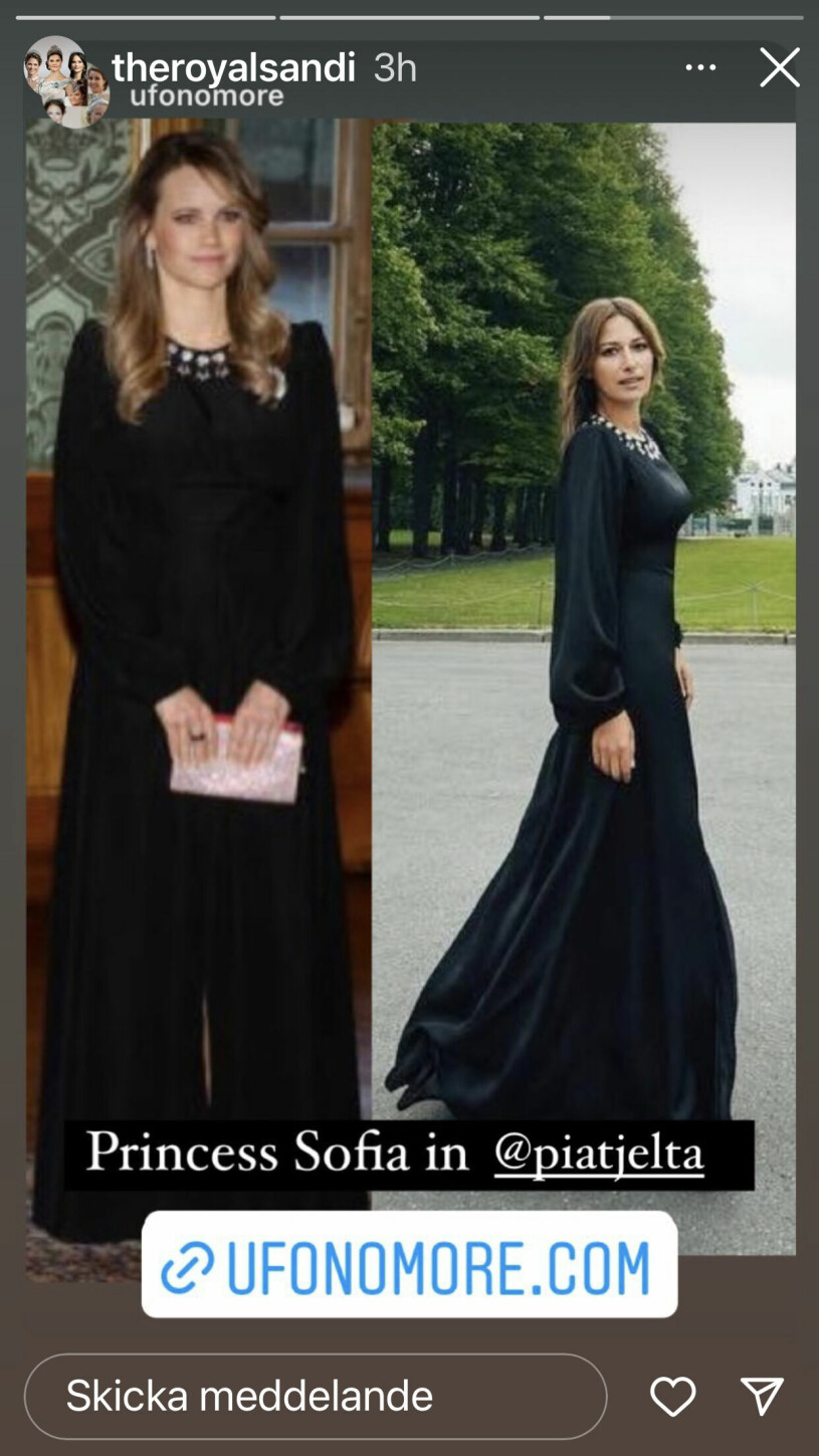 Designern bakom Sofias klänning heter Pia Tjelta.