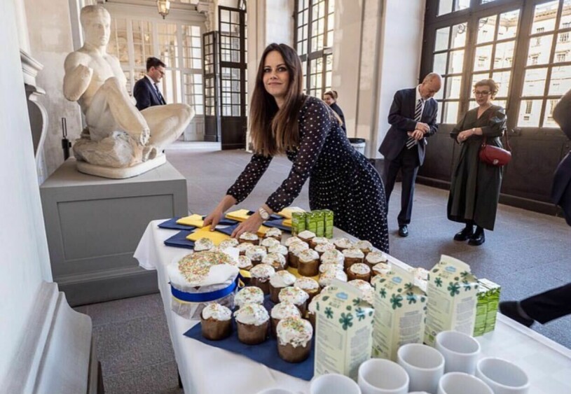 Prinsessan Sofia, värdinna på slottet i går. Prinsessan Sofia vid firandet av den ortodoxa påsken på Kungliga slottet