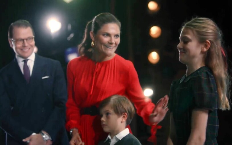 Prinsessan Estelle på Kungliga Operan med Victoria, Daniel och Oscar