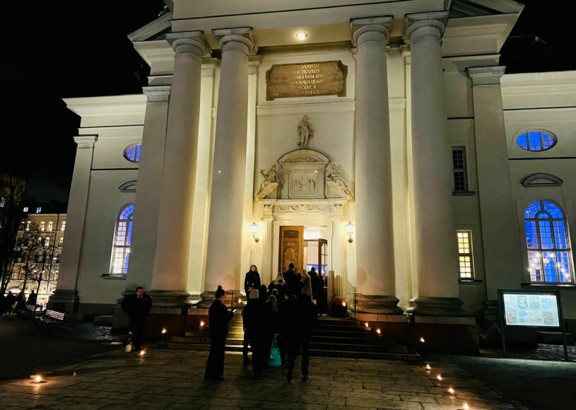 Gustaf Vasa kyrka nu i kväll. Julkonsert Jul i Vasastan 2022 i Gustaf Vasa kyrka i Stockholm