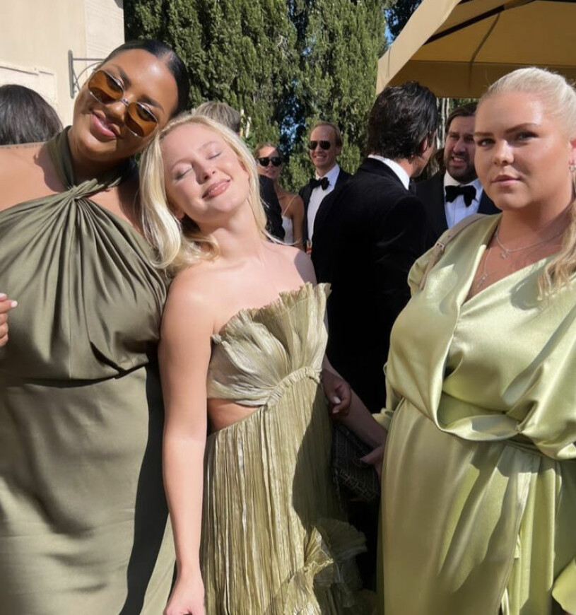 Rosanna Charle, Zara Larsson och Johanna Nordström. Skärmdump: Instagram / rosannacharles