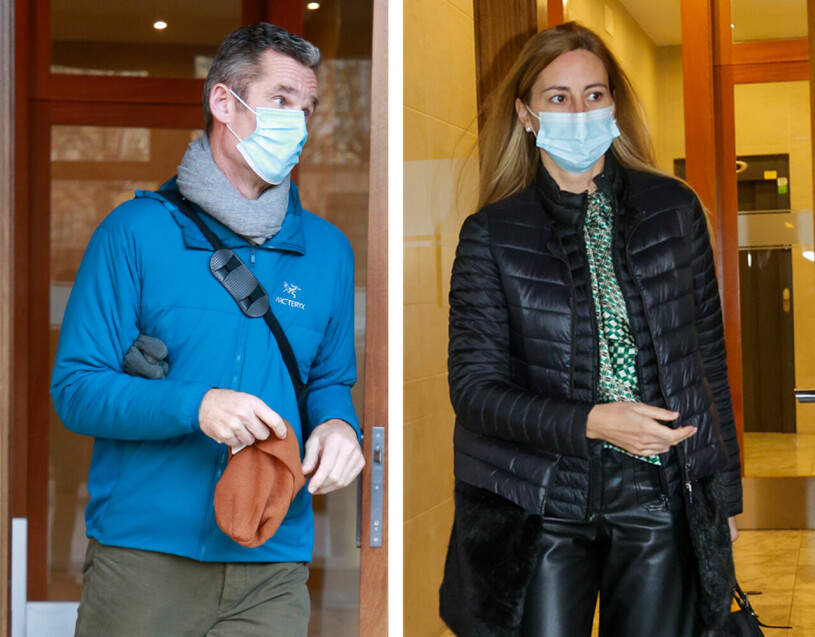 Inaki Urdangarin och hans nya kvinna Ainhoa Armentia på väg ut från sin gemensamma arbetsplats, advokatbyrån Imaz & Asociado. Spanska otrohetsskandalen: Inaki Urdangarin och hans nya kvinna Ainhoa Armentia