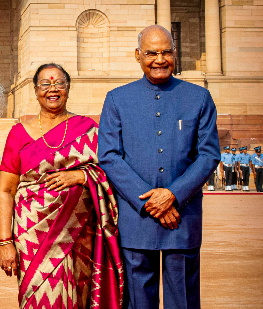 Indiens presidentpar. Indiens presidentpar: President Ram Nath Kovind och hans fru Savita.