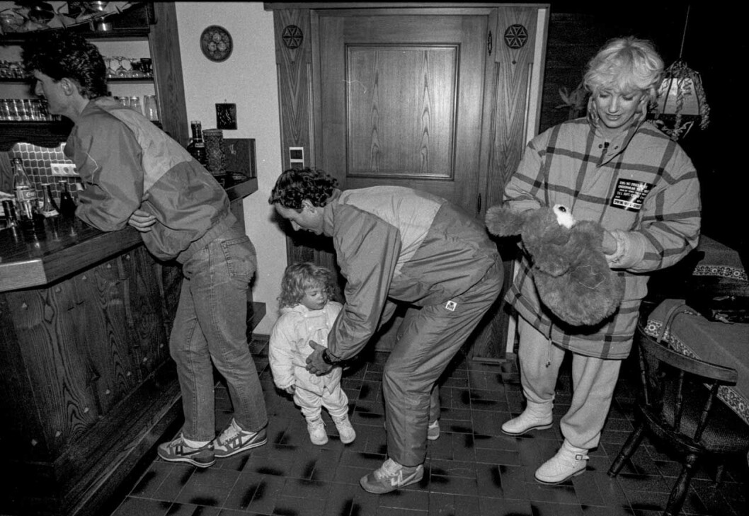 Nathalies föräldrar Ingemar och Ann Stenmark skilde sig när hon var fyra år. Här fotas de i Sankt Anton, 1986.