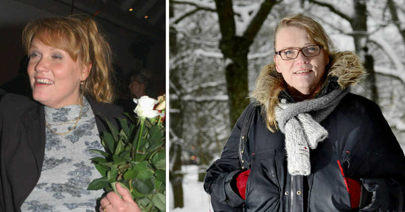 Inger Andersson från segern 2002 – och sedan tio år senare. Inger Andersson