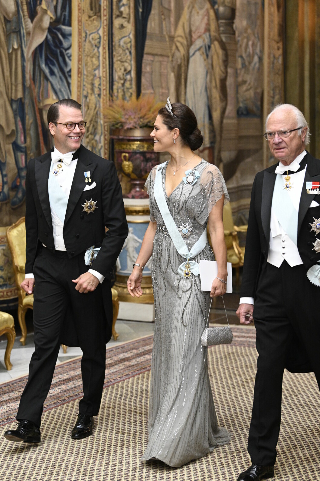 Prins Daniel, kronprinsessan Victoria och kung Carl Gustaf