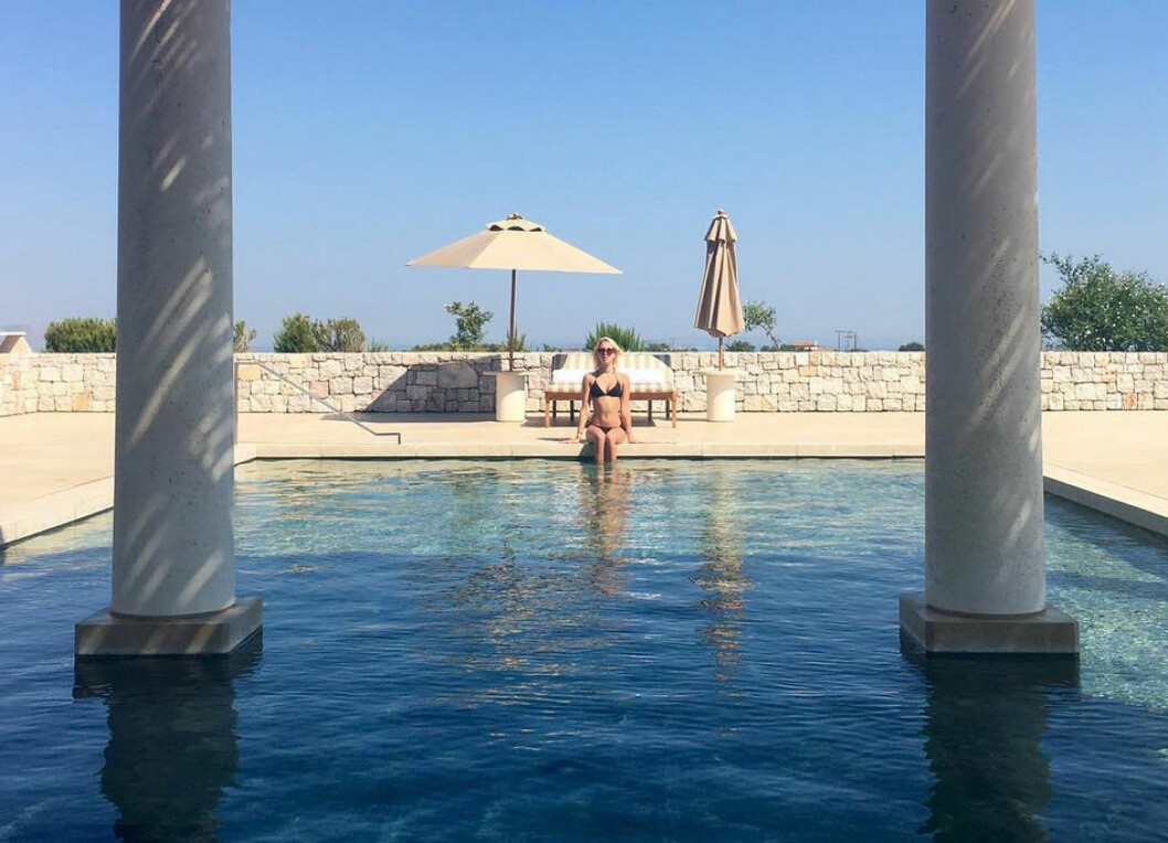 Olympia visar upp sitt semesterparadis på Instagram. insta olympia