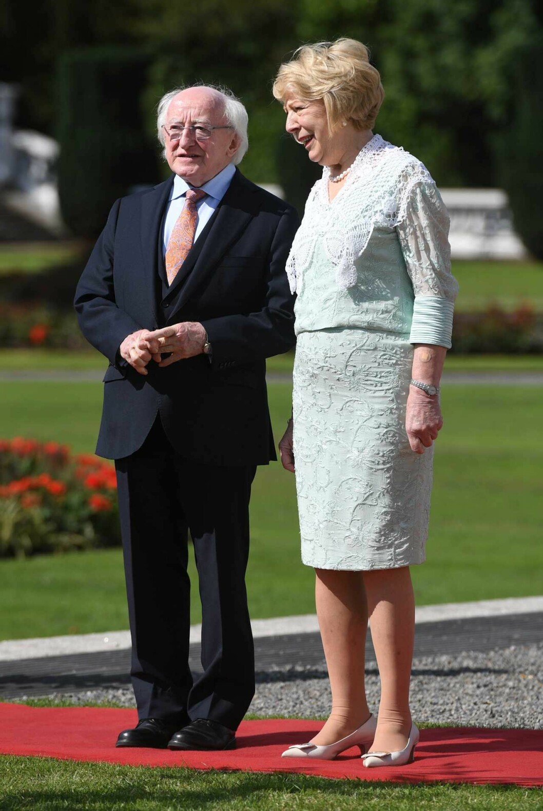 President Michael D. Higgins med sin fru Sabina. President Michael D. Higgins med sin fru Sabina.