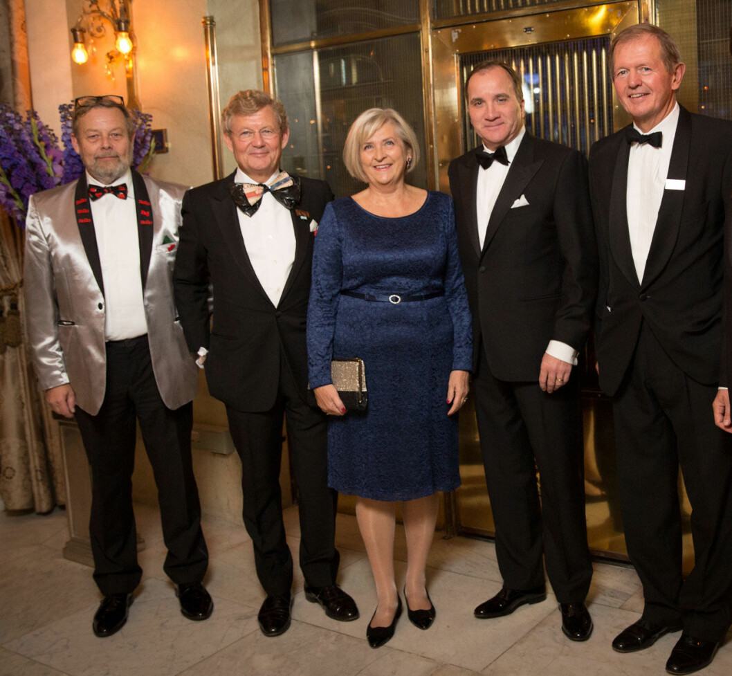 Peter Wallenberg Jr, Jakob Wallenberg, Ulla Löfven, Stefan Löfven och Marcus Wallenberg.