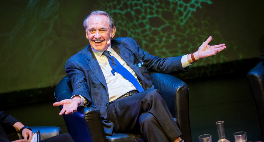 Jan Eliasson under kvällens samtal. Jan Eliasson under kvällens samtal.