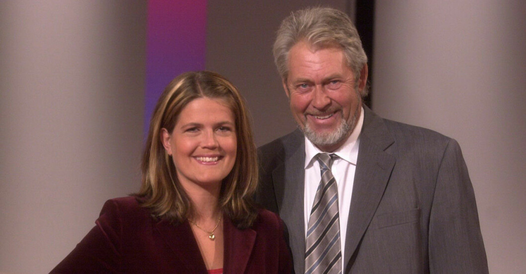 Christer Ulfbåge var programledare för Sportspegeln under många år, här tillsammans med Marie Lehmann.