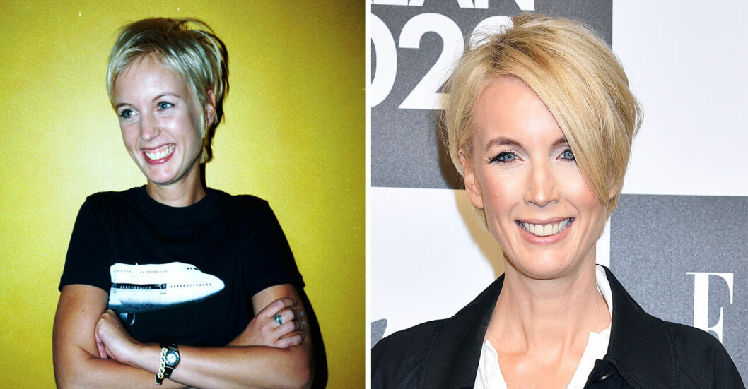 Till vänster 1999, till höger 2022. Lika cool i en liknande pixie–frisyr. Jenny Strömstedt diggar definitivt sin stil från unga dagar! Foto: TT Jenny Strömstedt. Foto: TT