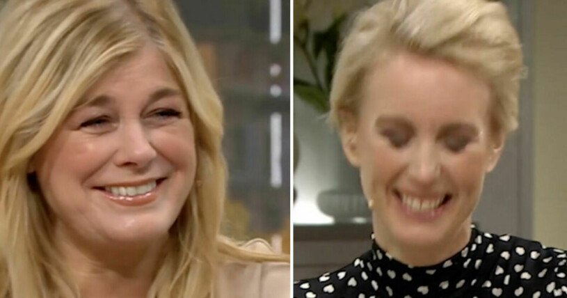 Både Pernilla och Jenny brast ut i skratt i Nyhetsmorgon.