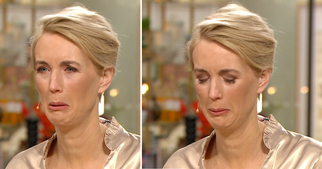 Jenny Strömstedts tårar i direktsändning – stora sorgen med Niklas blir för mycket