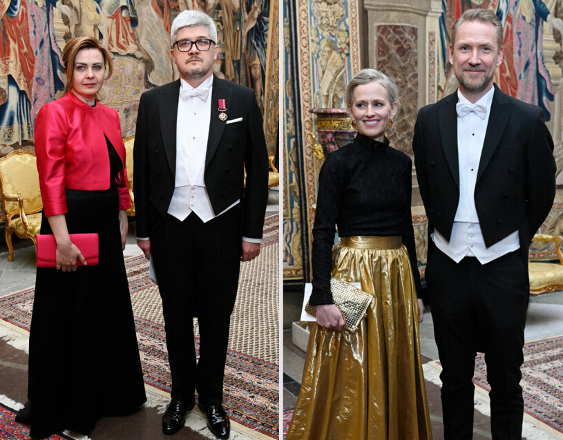 Ukrainas ambassadör Andrii Plakhotniuk med hustrun Viktoriia, och Jesper Börjesson med sin fru Victoria. Ukrainas ambassadör Andrii Plakhotniuk med hustrun Viktoriia, och Jesper Börjesson med sin fru Victoria.