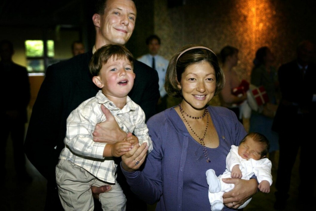 Joachim och Alexandra 1997, med gemensamma sönerna Nikolai och Felix. Joachim Alexandra Nikolai och Felix