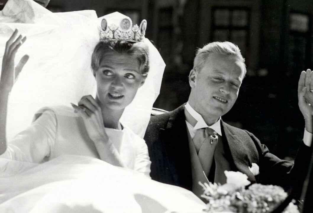 Prinsessan Birgitta gifte sig med Johann Georg prins von Hohenzollern, år 1961. prinsessan birgitta hansi