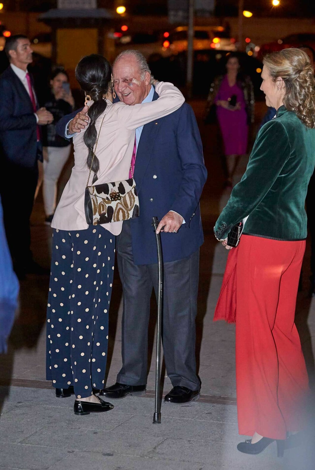 Juan Carlos hälsa har vacklat, här med blåslaget ansikte.