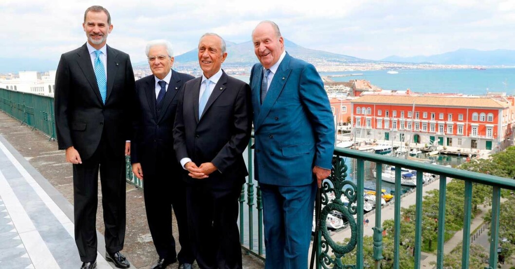 Juan Carlos med sonen Felipe. Juan Carlos och Felipe
