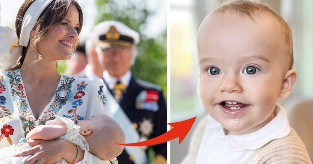 Prins Julian är veckans kungliga födelsedagsbarn. Prins Julian vid dopet och på ettårsdagen 2021