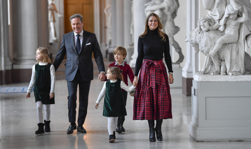 Prinsessfamiljen på slottet förra julen.