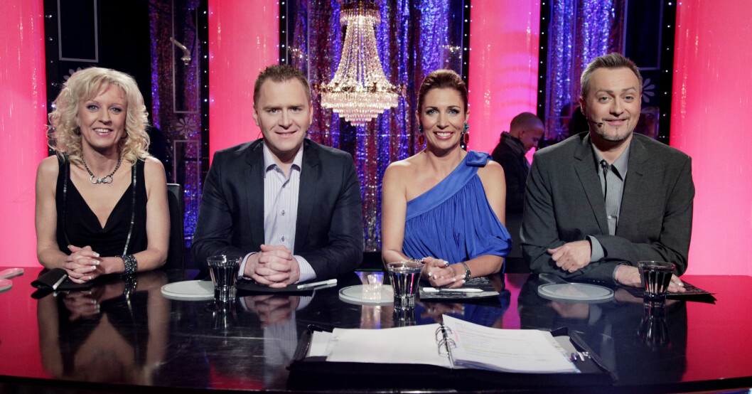 Maria Öhrman med juryn 2010. Maria Öhrman, Dermot Clemenger, Ann Wilson och Tony Irving som juryn i Let's Dance 2010.