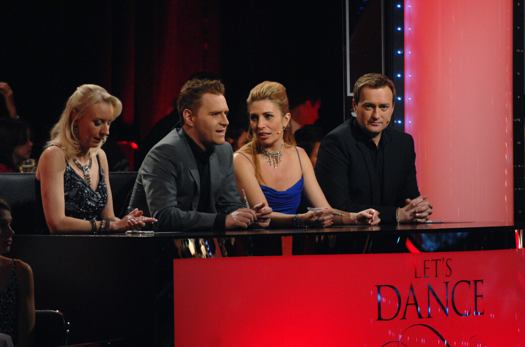 En nybakad Let's Dance-jury 2007, och Tony med ett tungt ansvar på sina axlar. Dermot Clemenger, Tony Irving, Maria Öhrman, Ann Wilson i Let's Dance-juryn 2007