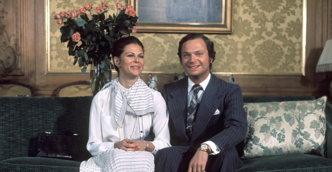 Silvia och Carl Gustaf XVI har precis offentliggjort sin förlovning. Foto: TT Silvia & kungen är förlovade