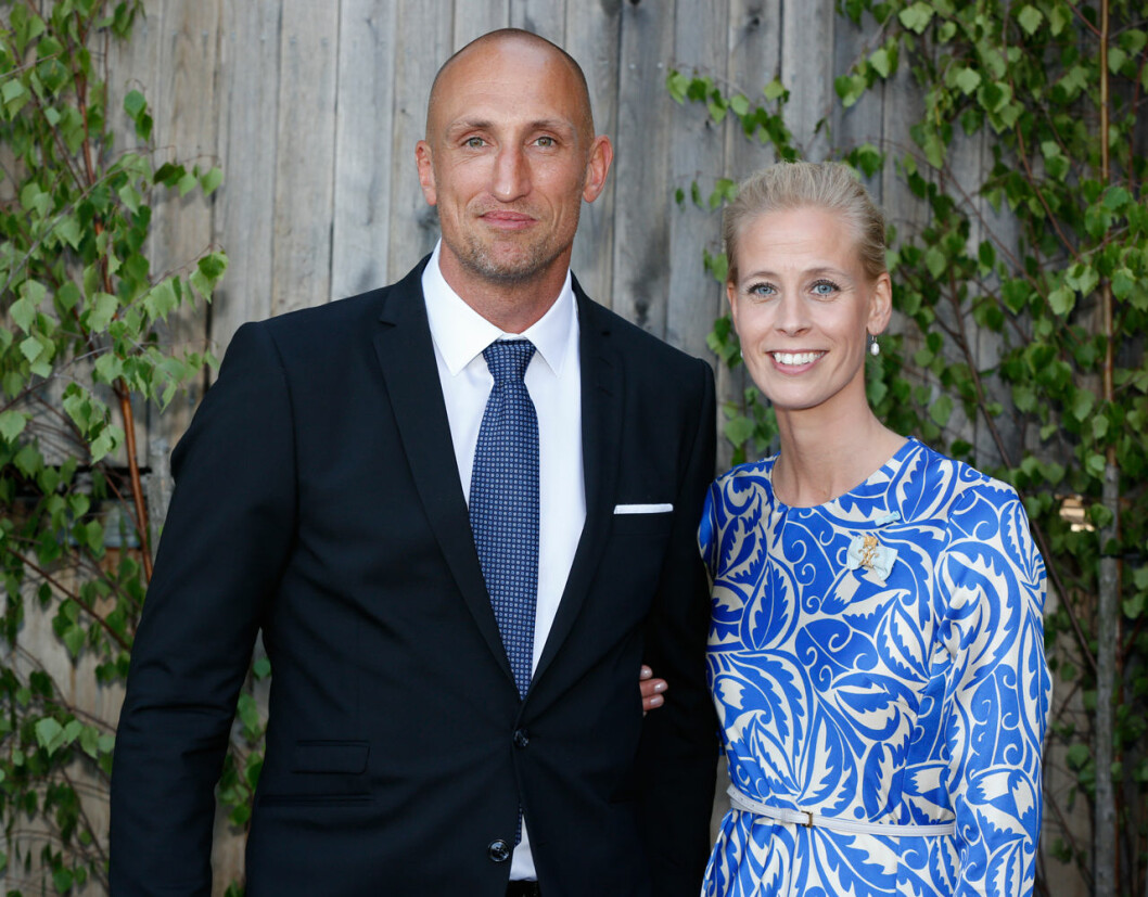 Karolin med sin sambo Fredrik Bolin. Kronprinsessan Victorias f d hovmarskalk Karolin A. Johnasson med sin sambo Fredrik Bolin.