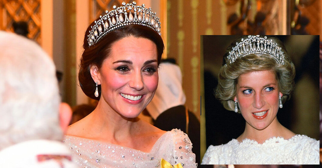 Kate i Dianas tiara eller diadem