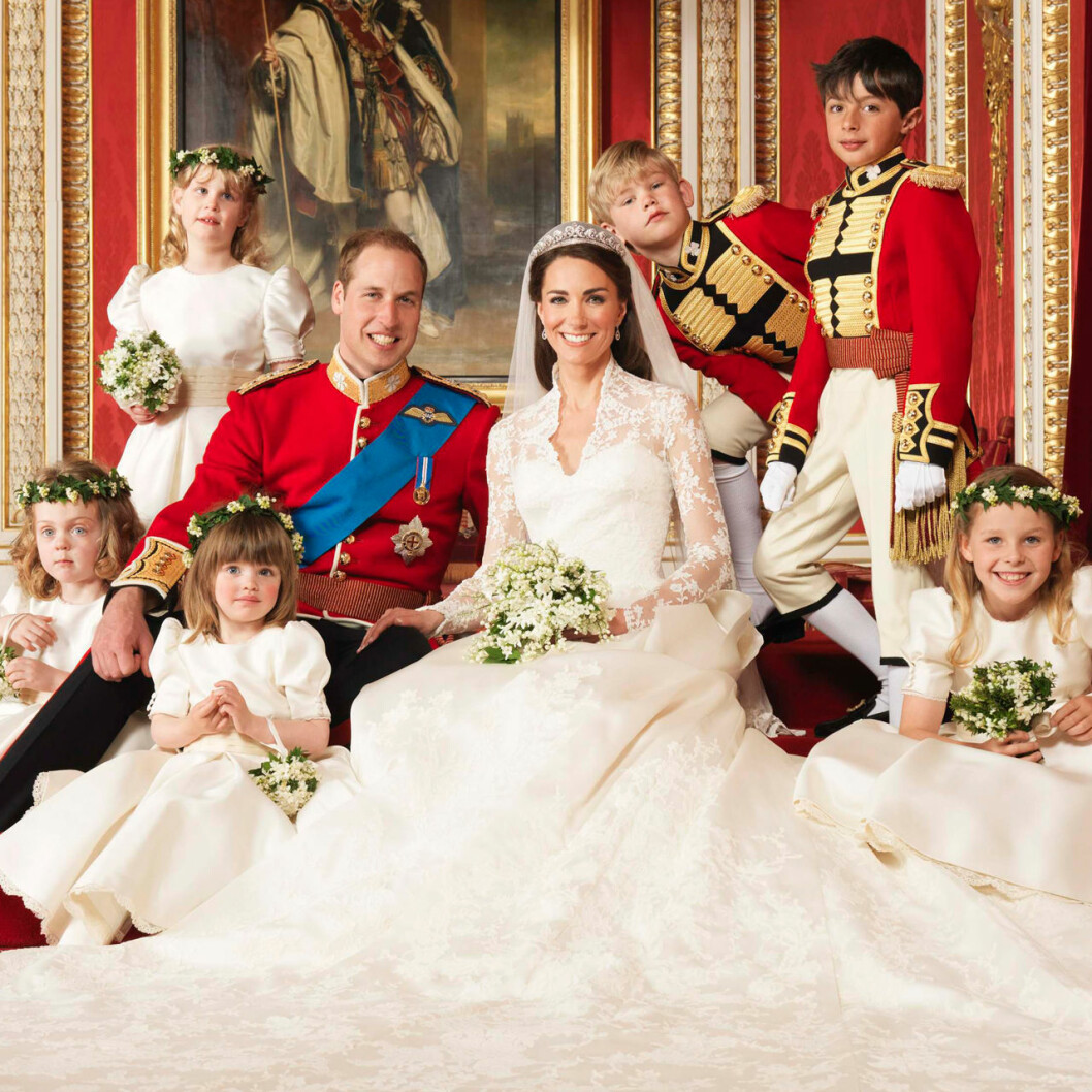 Den kungliga myrtenbusken har huvudrollen så fort det är bröllop i den brittiska kungafamiljen. Kates och Williams bröllopsfoto.