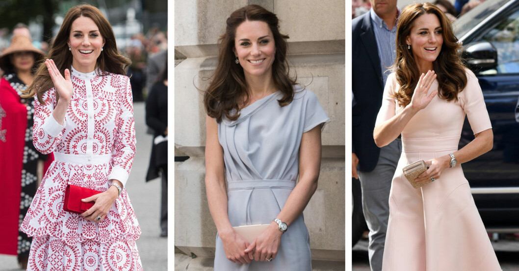 Kate Middleton med en liten clutch