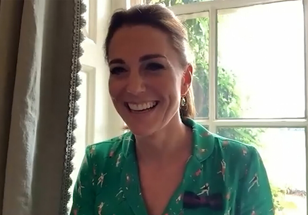 Kate i videomöte. Kate
