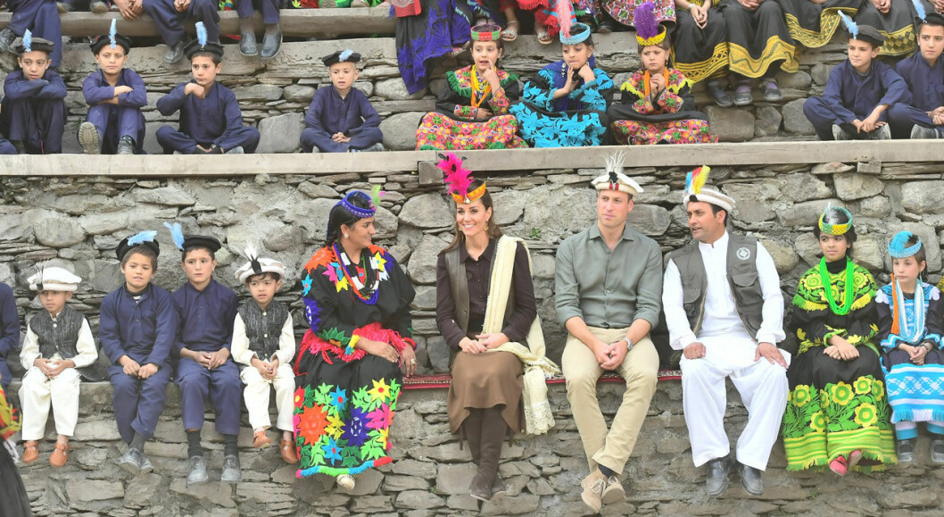 Kate och William i Pakistan.