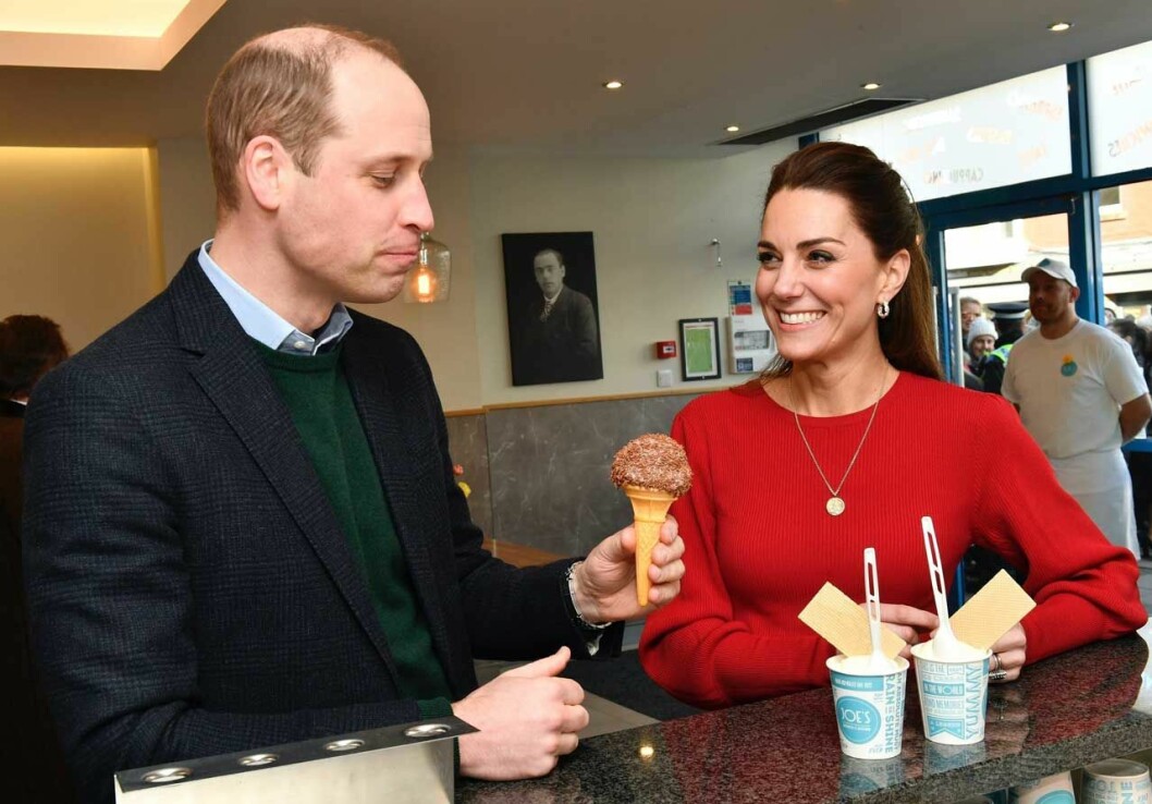 Kate och William äter glass