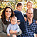 Prins William och Kate och barnen George, Charlotte och Louis.