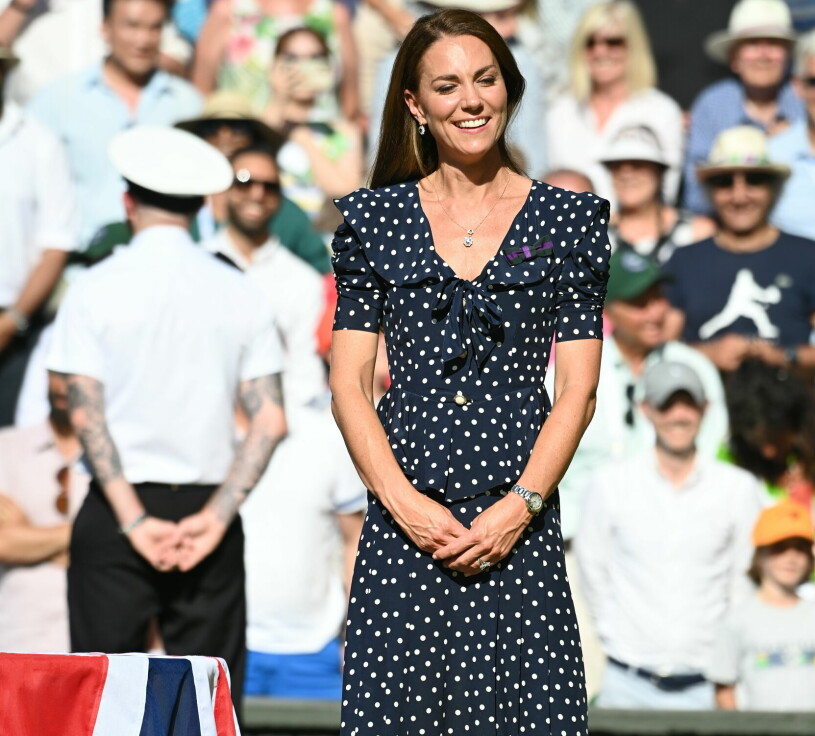 Kate strålade i en elegant klänning på Wimbledon-turneringen tidigare i sommar. Kate Middleton Wimbledon 2022