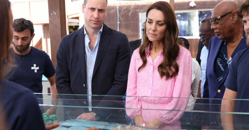 Kate och William bekantar sig med Bahamas matkultur.