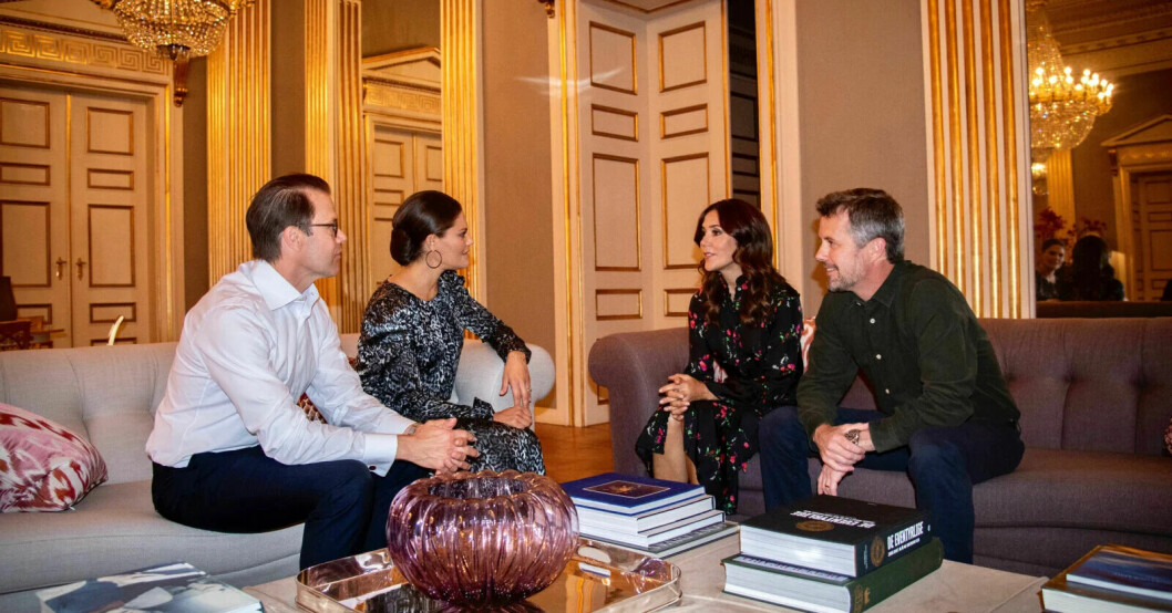 Prins Daniel, kronprinsessan Victoria och kronprins Frederik