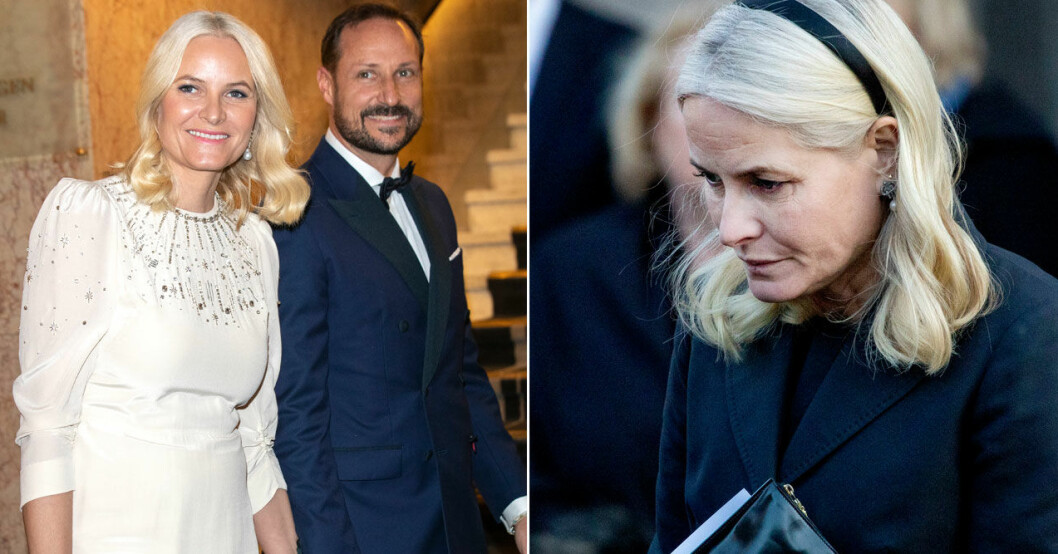 Kronprinsessan Mette-Marit sörjer Ari Behn. Kronprinsessan Mette-Marit
