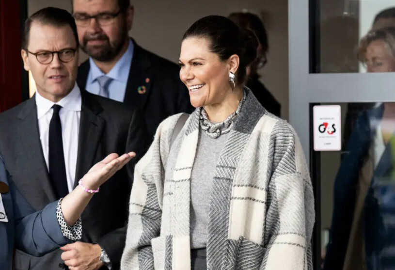 Kronprinsessan Victoria i den omtalade filtjackan! Kronprinsessan Victoria