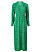 grön blommig klänning med omlottdesign och lång ärm från only
