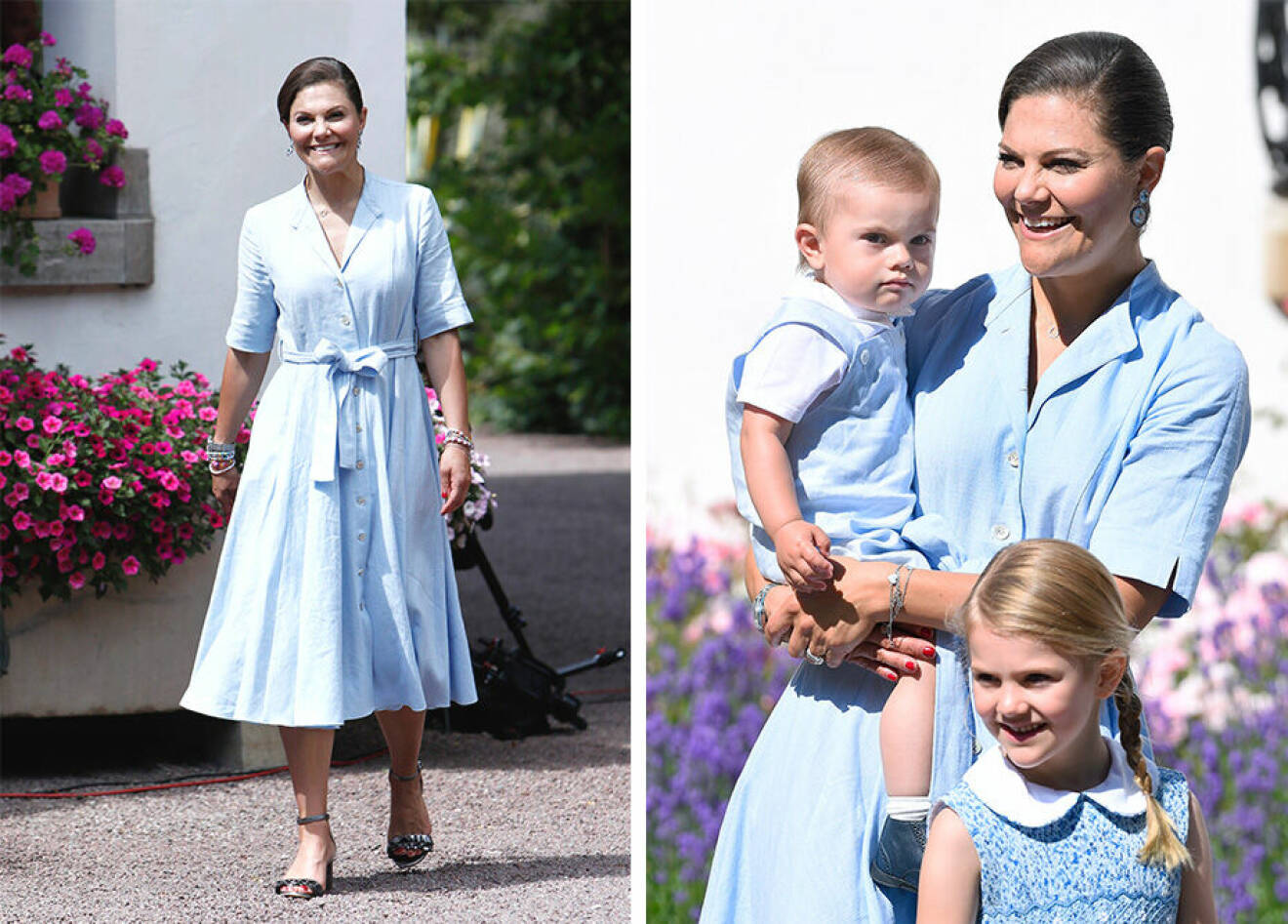 Kronprinsessan Victoria, ljusblå klänning i linne