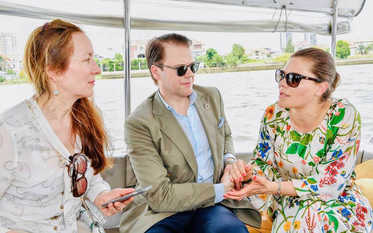 Svensk Damtidning intervjuade kronprinsessparet ombord på en båt i Saigonfloden.