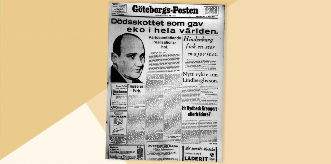 Förstasidan från Göteborgs-Posten i samband med att Ivar hittades död. Förstasidan från Göteborgs-Posten i samband med att Ivar hittades död.