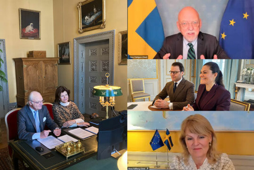 Foto: Kungliga Hovstaterna Kung Carl Gustaf, drottning Silvia, prins Daniel och kronprinsessan Victoria