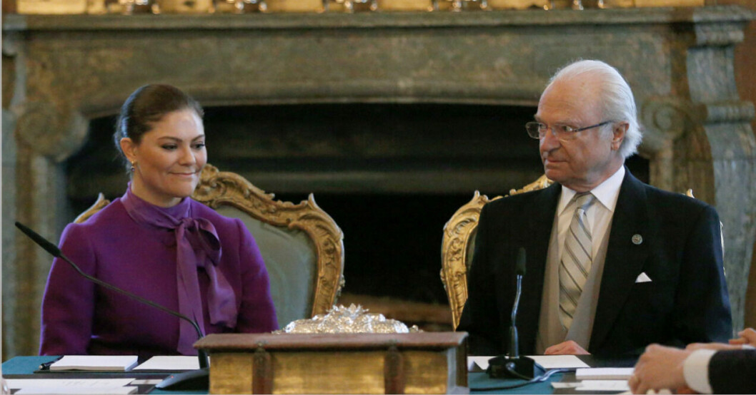 Kronprinsessan Victoria, Kung Carl Gustaf