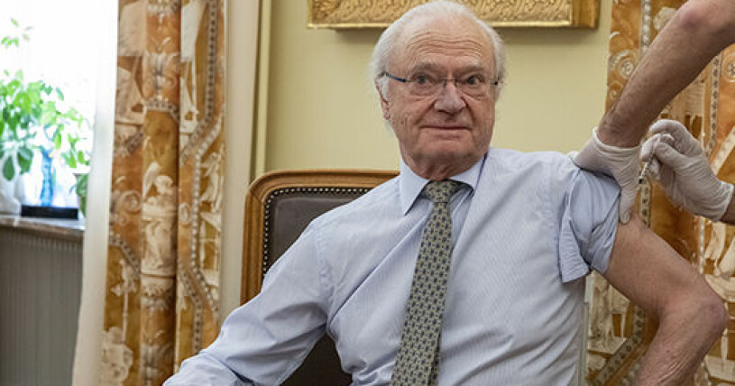 Kung Carl Gustaf vaccineras mot covid-19. Kung Carl Gustaf