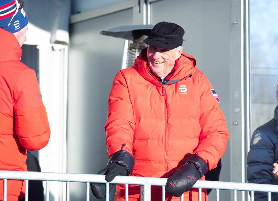 Glatt humör! Kung Harald